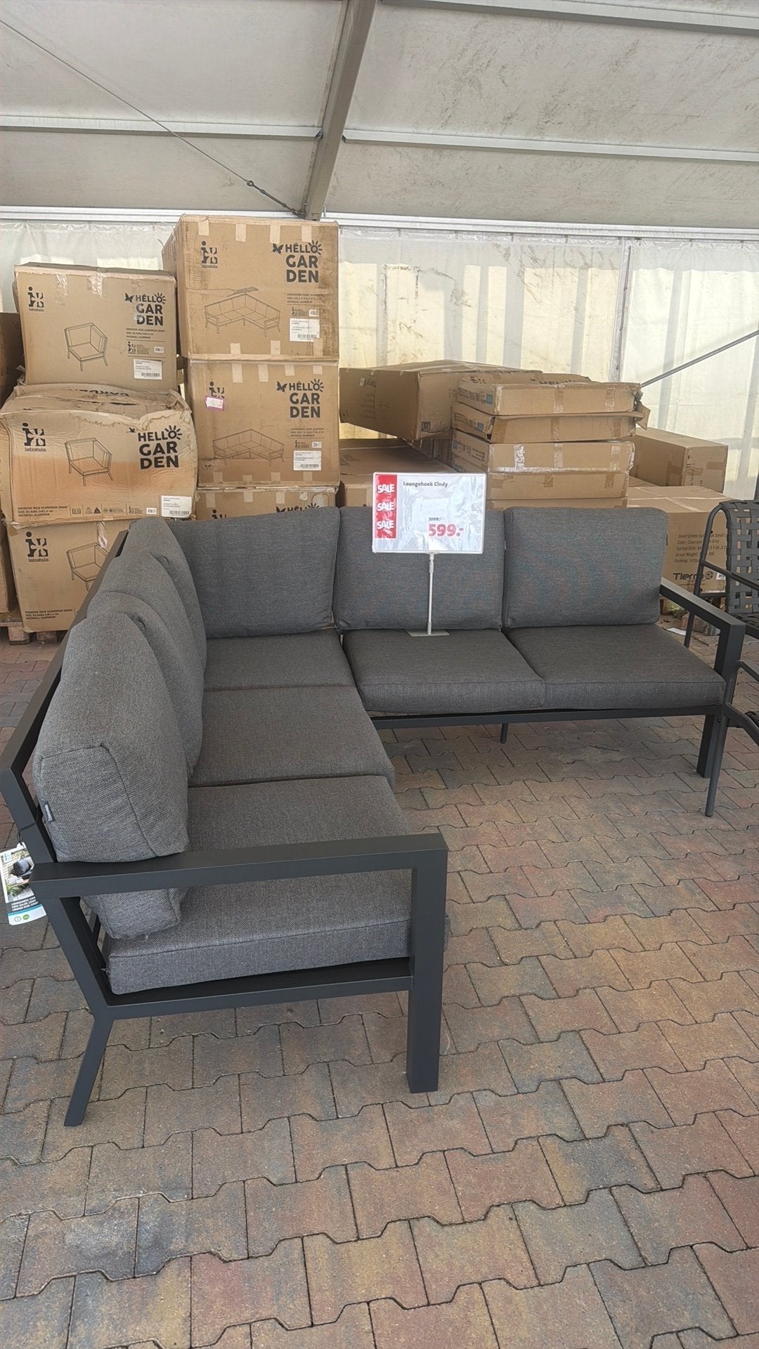 Loungebank, Tuin en Terras, 5 zitplaatsen, Ophalen of Verzenden, Loungeset, Bank