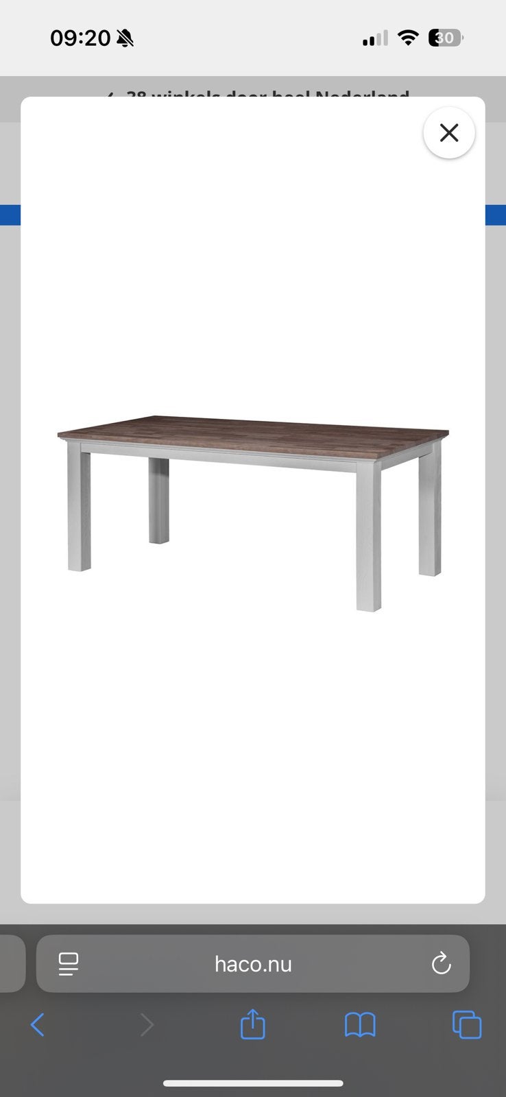 Eettafel Eetkamertafel Toulouse Haco, Huis en Inrichting, Tafels | Eettafels, Zo goed als nieuw, 150 tot 200 cm, Vijf personen of meer