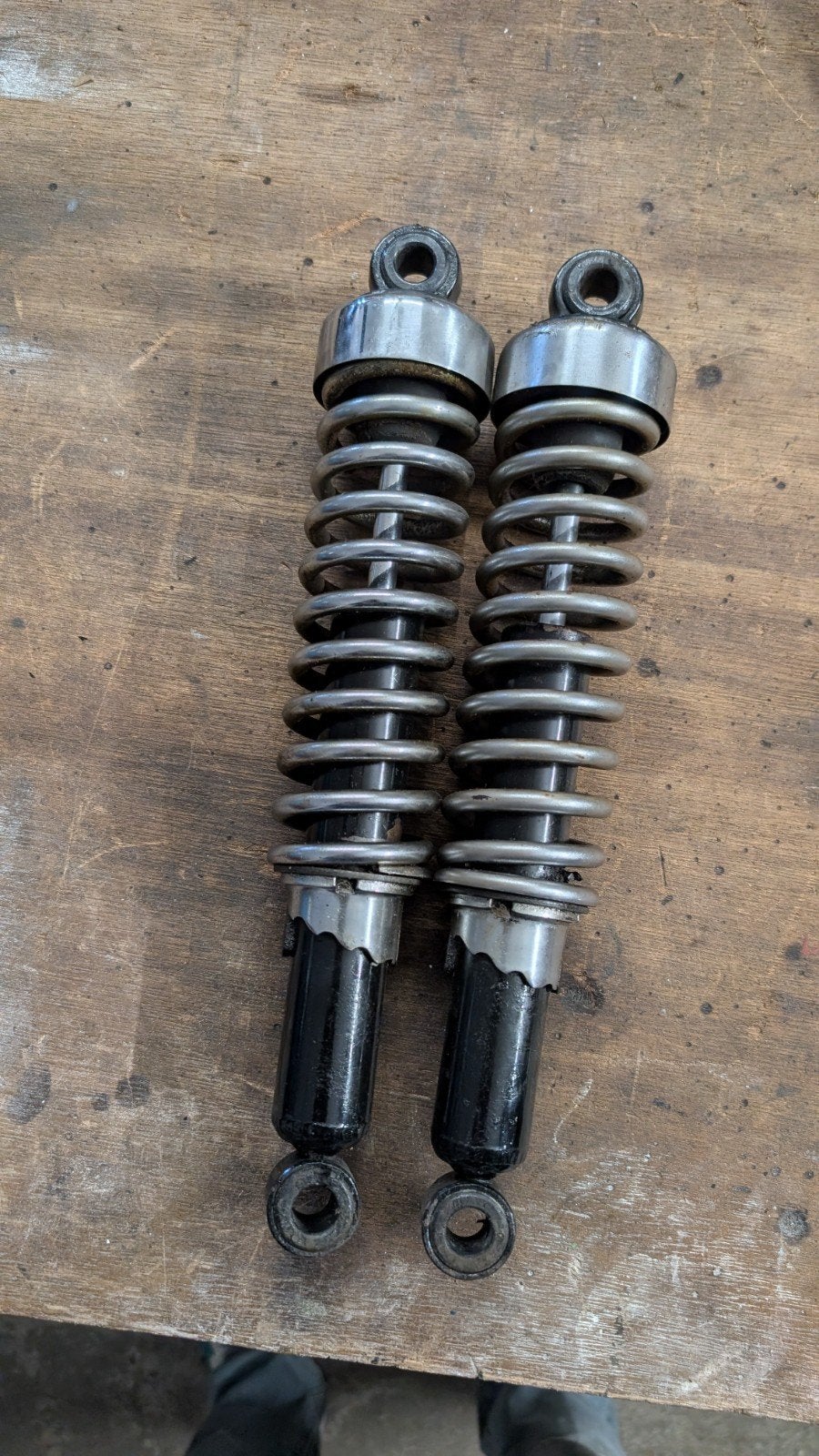Set oldtimer schokbrekers 310 mm chroom, Ophalen, Gebruikt