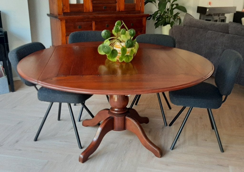 Prachtige, grote eikenhouten tafel, Ophalen, Gebruikt, Klassiek, 150 tot 200 cm