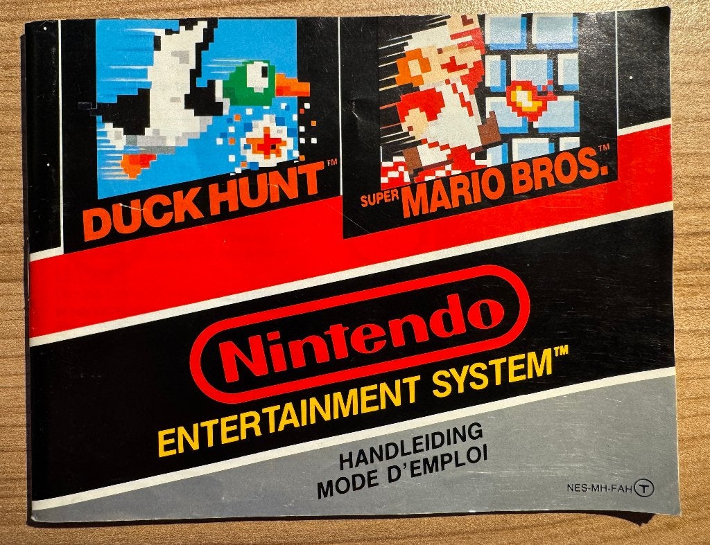 Super Mario Bros 1 (+ Duck Hunt), 2 en 3 | NES | Booklets |, Spelcomputers en Games, Avontuur en Actie, Gebruikt, Verzenden, 1 speler
