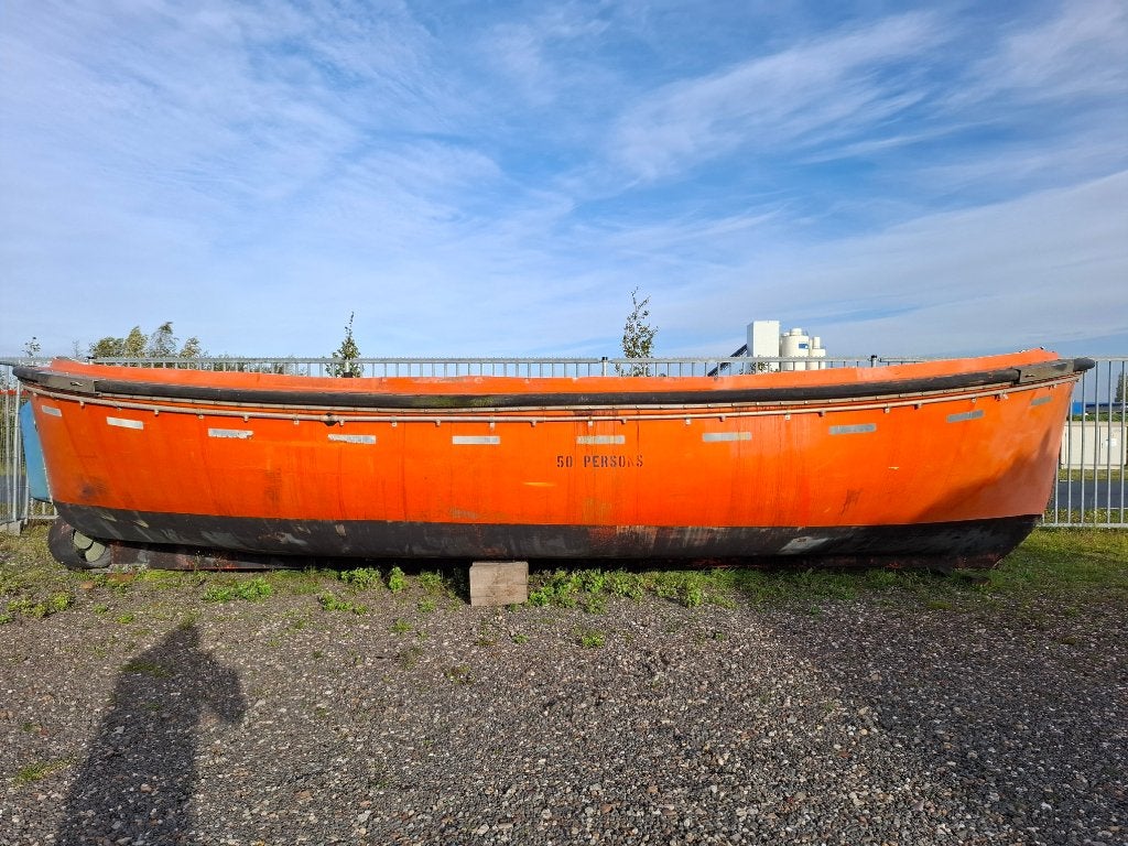 Robuuste Hardings reddingssloep afm. 8.6m x 3.2m 50 personen, Watersport en Boten, 3 m, Gebruikt, Diesel, Ophalen of Verzenden