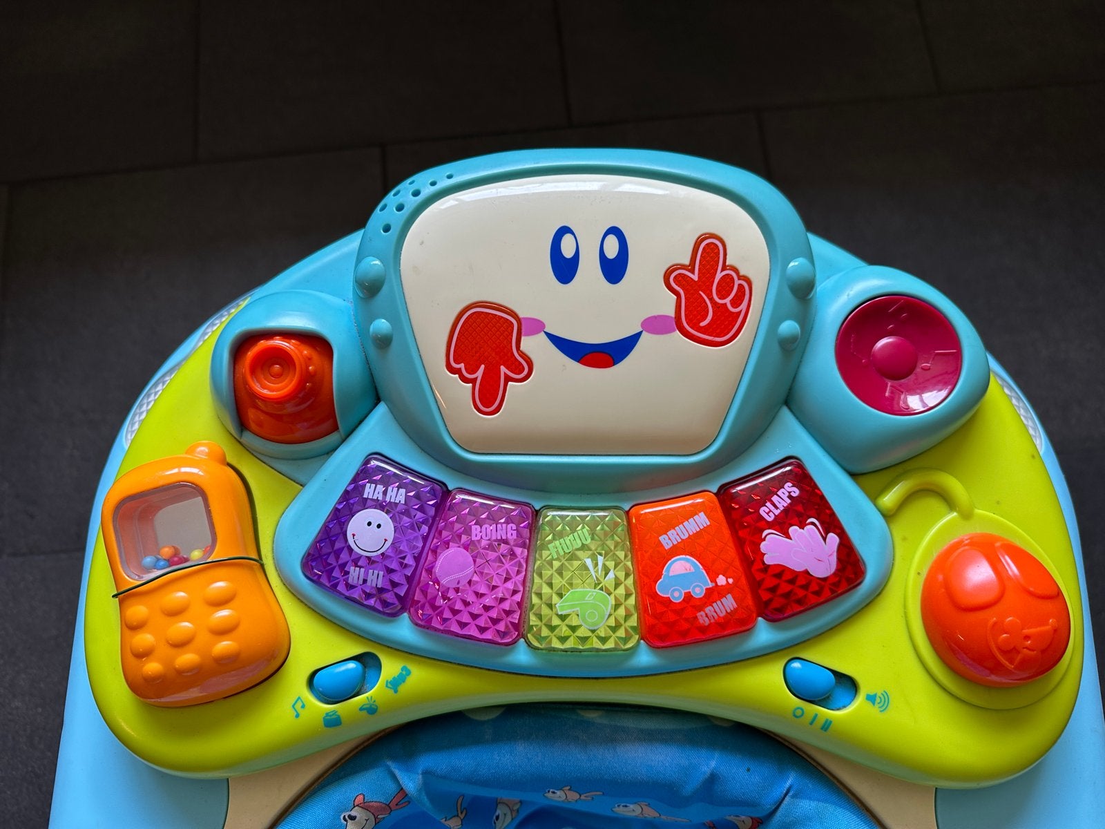 Chicco baby Loopwagen met speelpaneel - blauw met groen kleu, Ophalen, Gebruikt, Overige typen, Met licht
