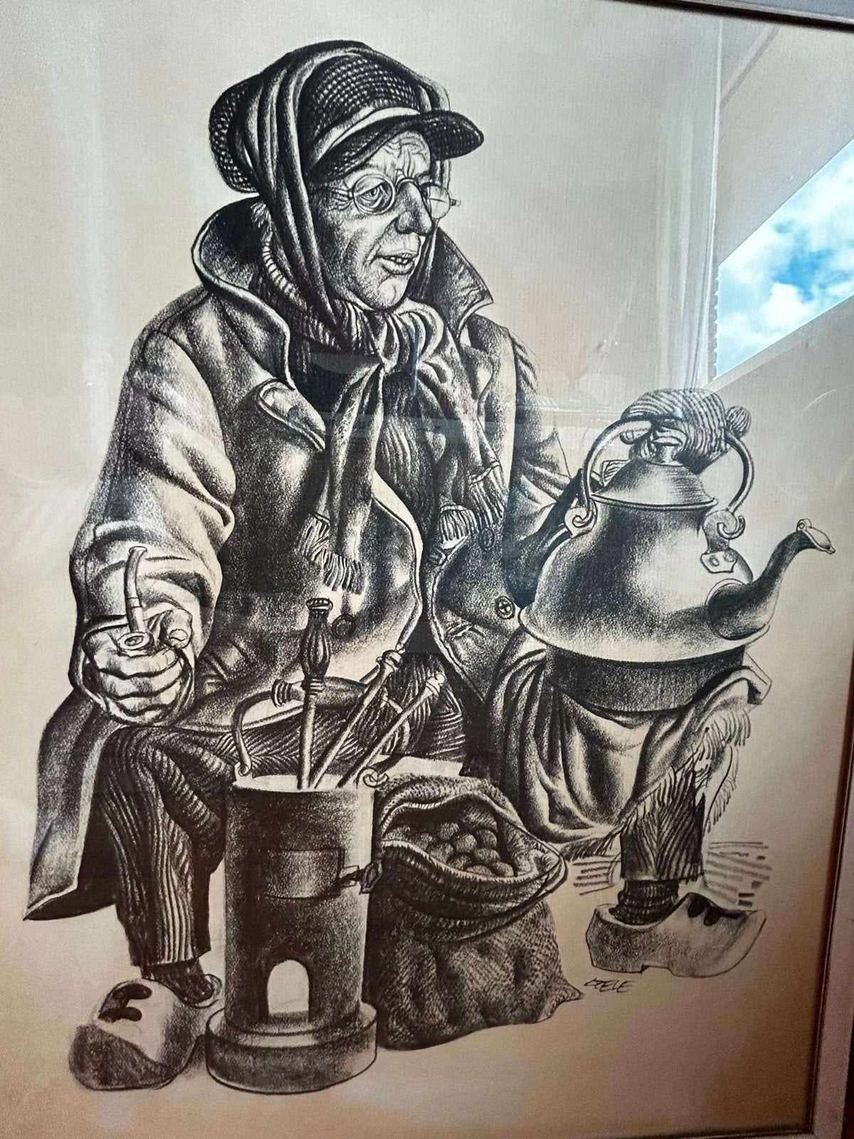 oude tekening van eppo doeve, Ophalen