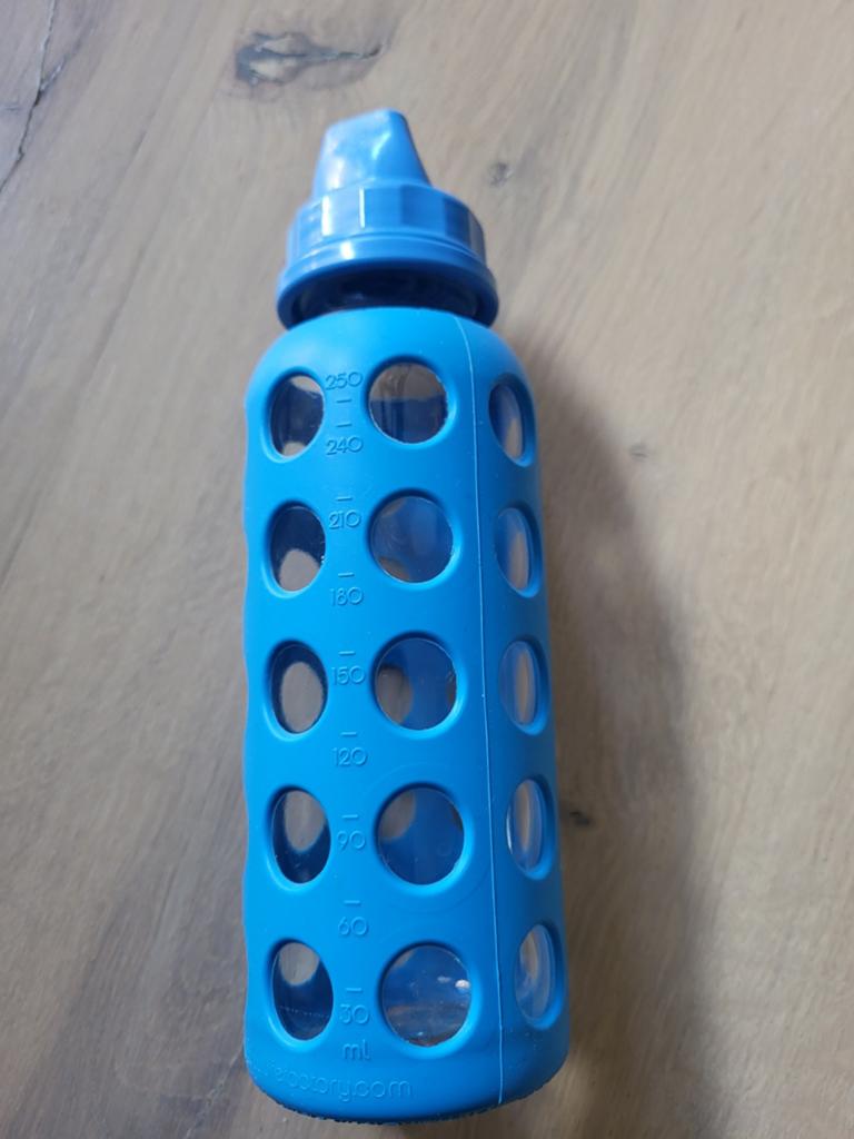 Lifefactory Glazen Fles met Beschermhoes, Ophalen of Verzenden, Zo goed als nieuw, Overige typen
