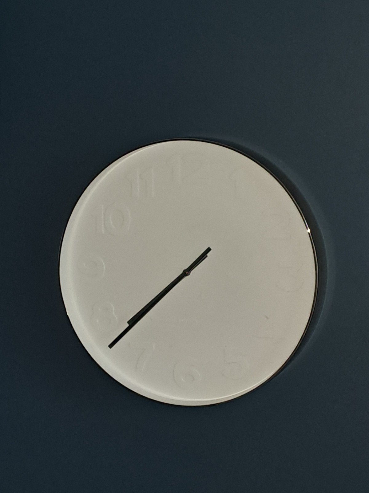 grote witte  klok 50 cm, Ophalen, Wit, Analoog, Overige merken