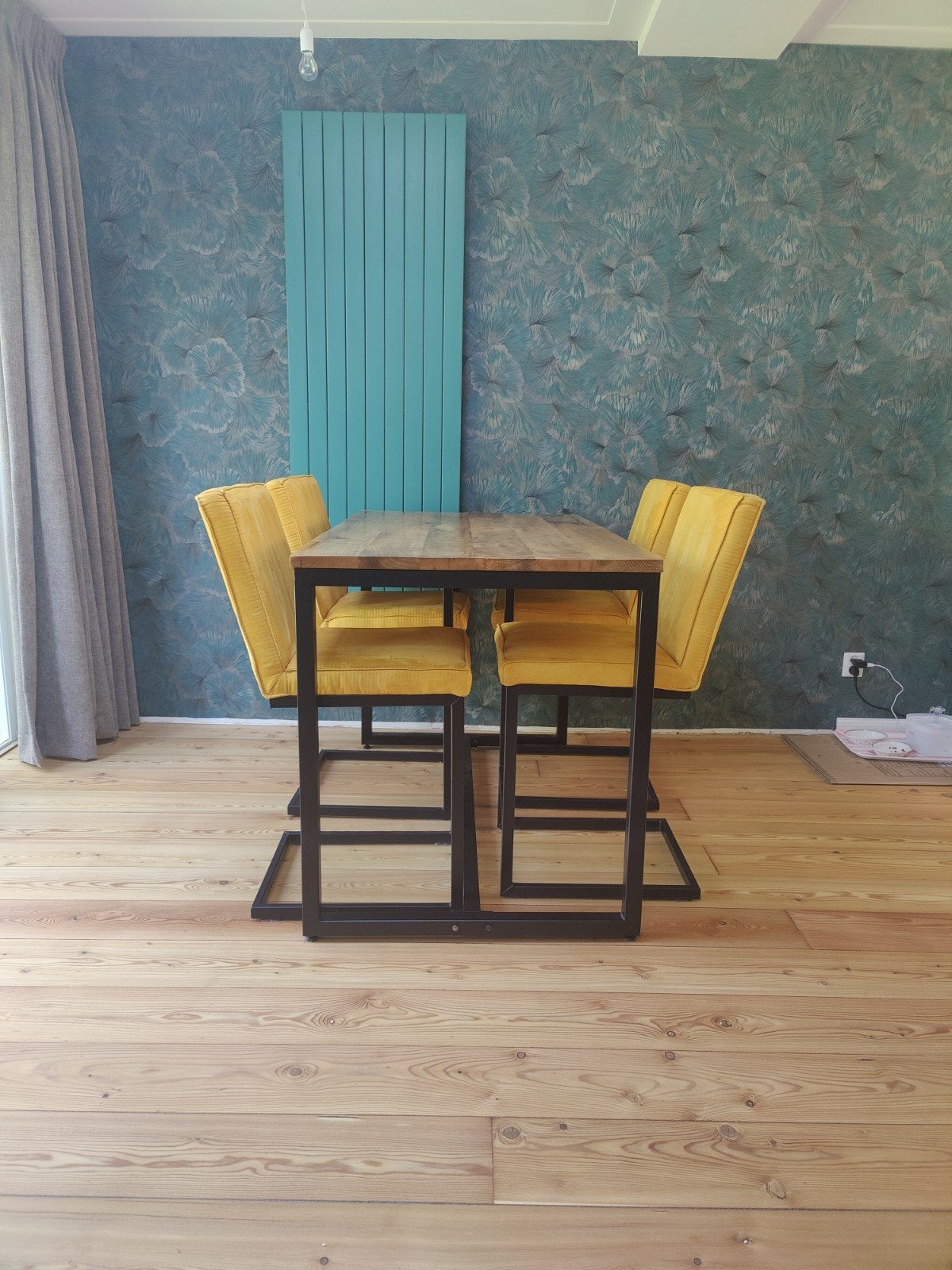 Eetkamer tafel met stoelen, Ophalen, Gebruikt, 100 tot 150 cm, 50 tot 100 cm