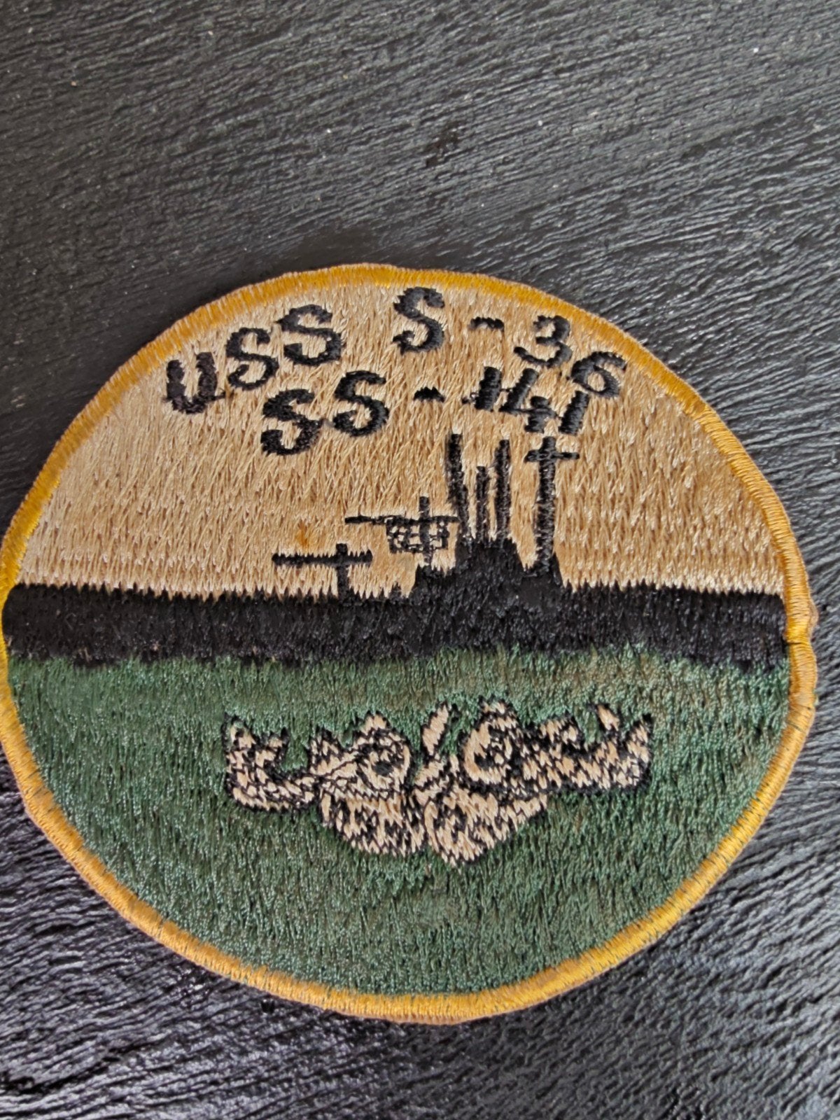 Patch WW2 Submarine USS S-36 SS-141 WWII Sub Boat US Navy US, Ophalen of Verzenden, Marine, Amerika, Embleem of Badge