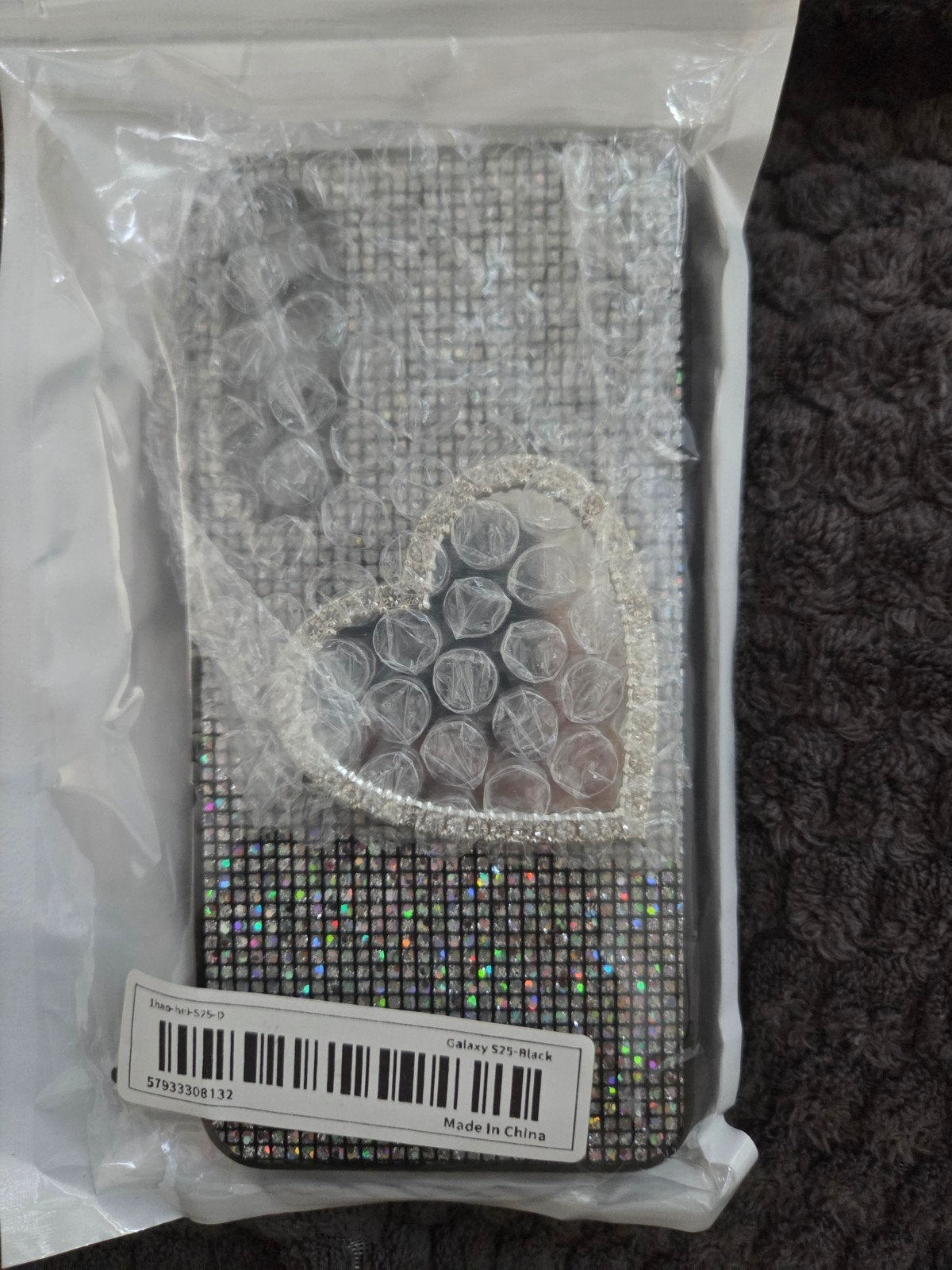 Glitter Telefoonhoesje Samsung S25 met Hartjes Spiegel, Ophalen of Verzenden