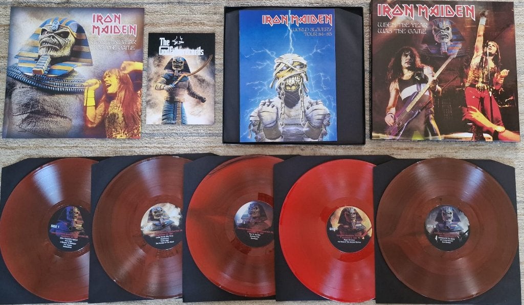 Iron Maiden Numbered 5-lp boxset live 1984 Judas Priest Dio, Beschermende buitenhoes, Boxset, Heavy metal, Verzenden