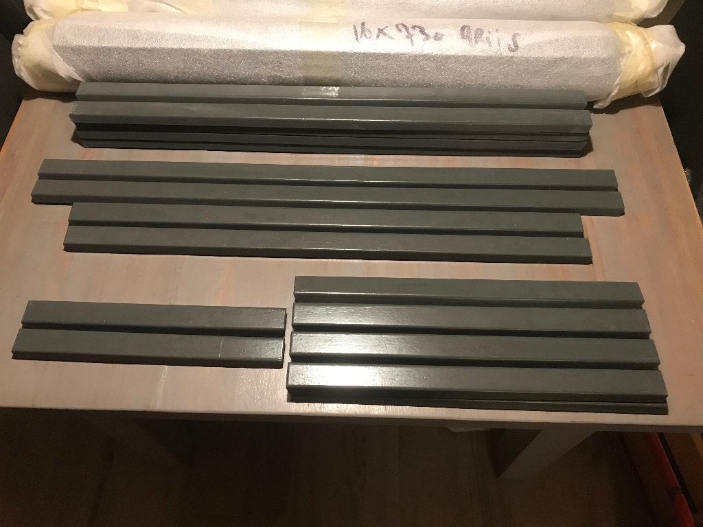 Moderne glasroede Meranti hardhout 34 x 7mm diverse lengtes, Ophalen of Verzenden, Nieuw, Minder dan 80 cm, Overige typen