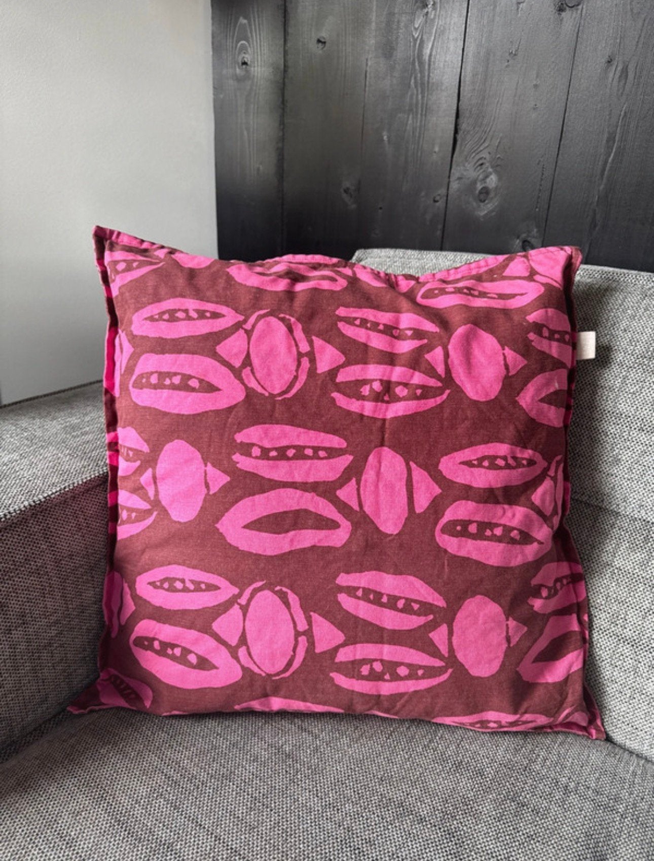 Palais kussen | burgundy roze | 50x50 |, Verzenden, Zo goed als nieuw, Roze, Vierkant