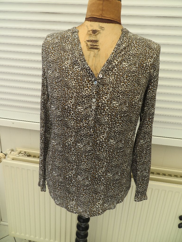 Dames blouse Esprit Maat 38/40 Z.G.A.N. panterprint., Maat 38/40 (M), Overige kleuren, Ophalen of Verzenden, Zo goed als nieuw