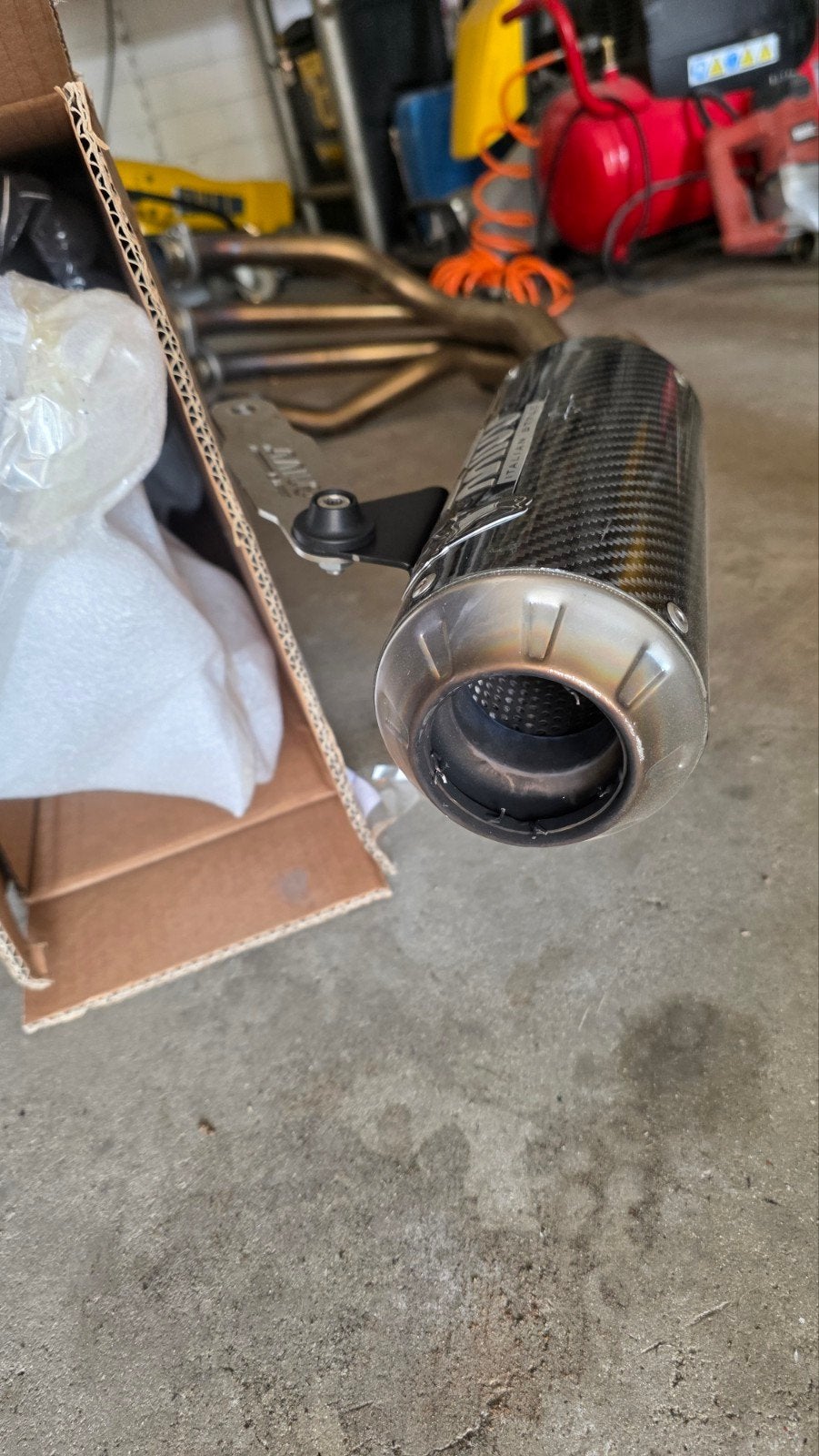Akrapovic spruitstuk en MIVV demper Kawasaki Z1000/SX, Ophalen of Verzenden, Gebruikt