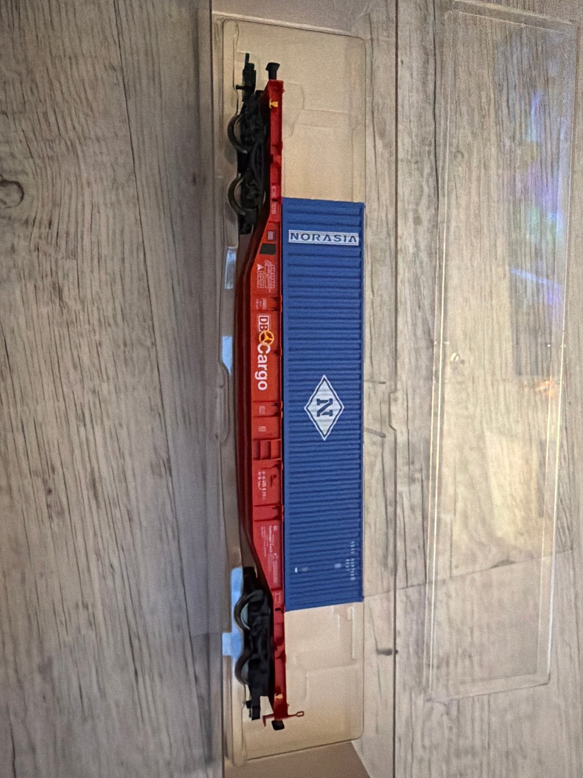 Fleischmann H0 5249 - DB Cargo Sgns wagen met NORASIA contai, Hobby en Vrije tijd, Gelijkstroom, Fleischmann, Wagon, Ophalen of Verzenden