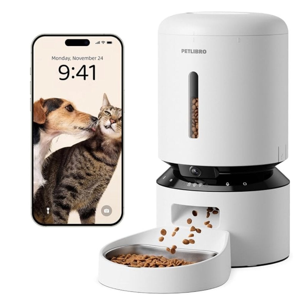Petlibro Granary Automatische Voerbak met Camera 5L wit, Dieren en Toebehoren, Ophalen, Automatisch, Zo goed als nieuw