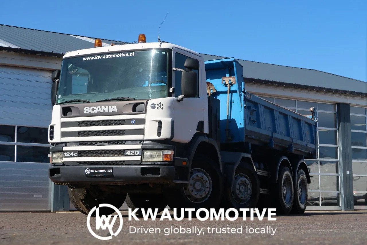 Scania 124c 420 8X4/ MANUAL/ RETARDER/ MEILLER-KIPPER/ STEEL, Achterwielaandrijving, Bedrijf, 420 pk, Te koop