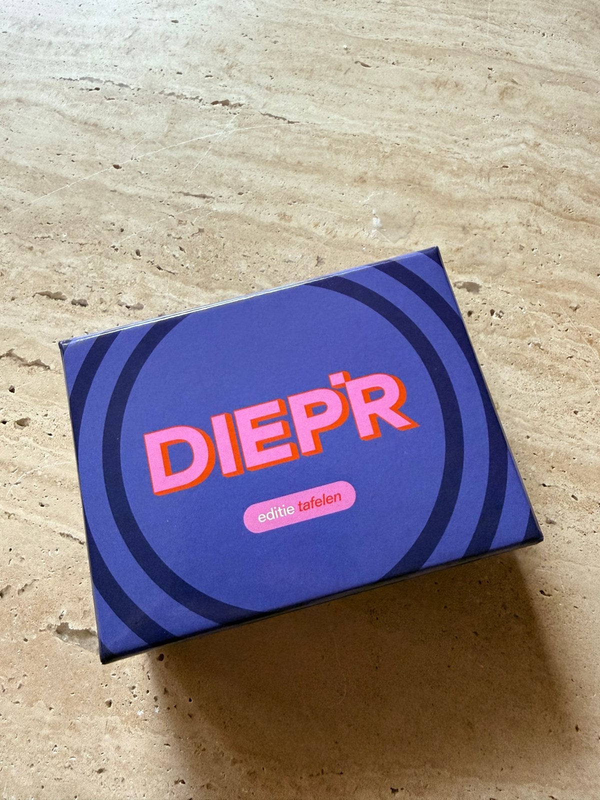 DIEP'R Edite Tafelen - Het spel voor diepe gesprekken, Drie of vier spelers, Ophalen of Verzenden, Zo goed als nieuw