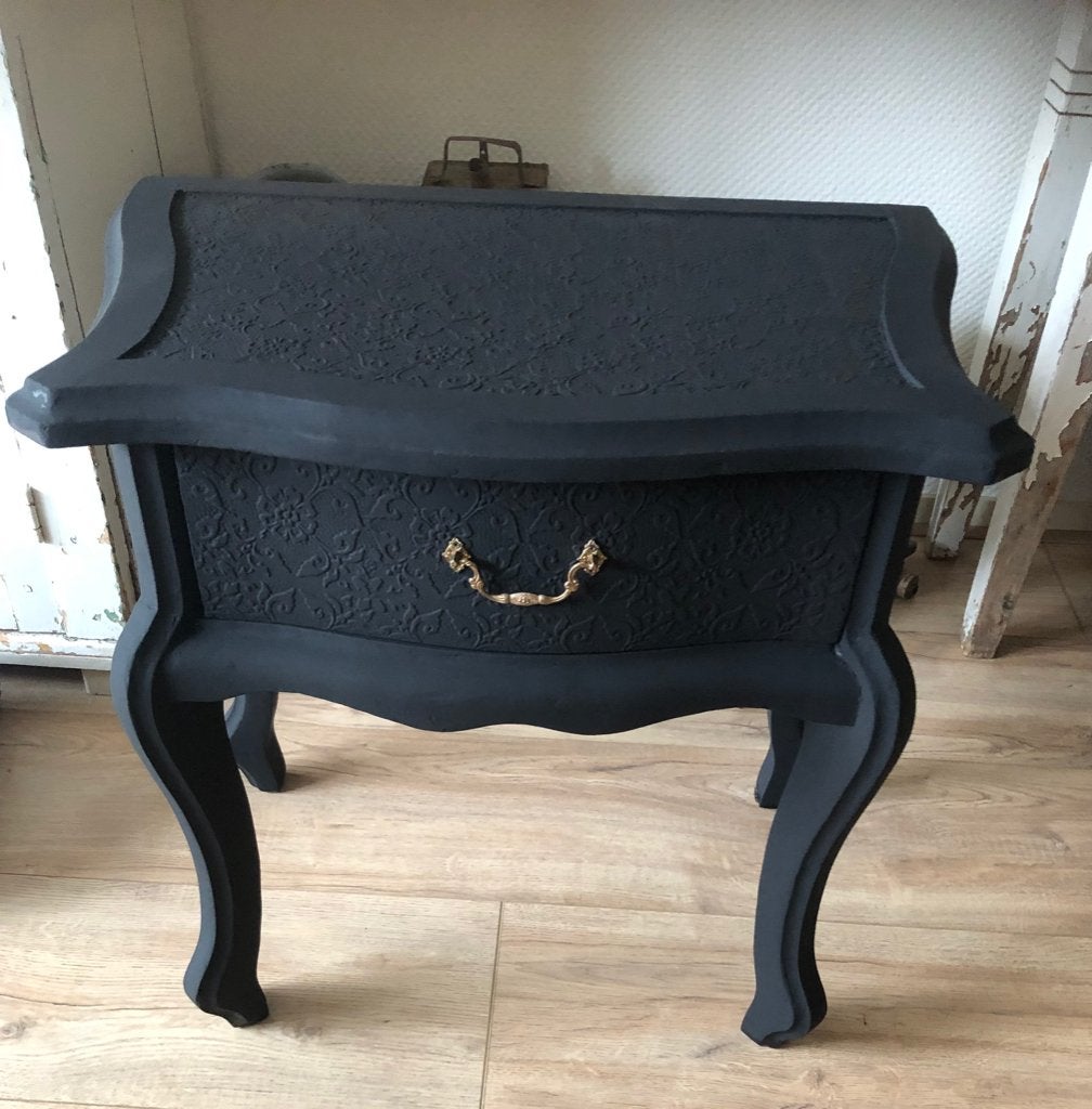 Zwart nachtkastje / ladekastje, Ophalen, Minder dan 50 cm, Gebruikt, 1 of 2 laden