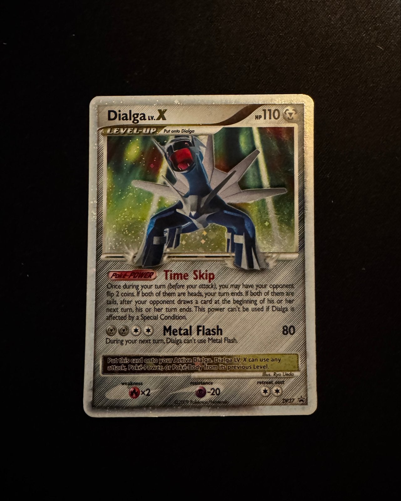 Dialga Lv X Pokemon Kaart - DP37, Ophalen of Verzenden, Zo goed als nieuw, Losse kaart