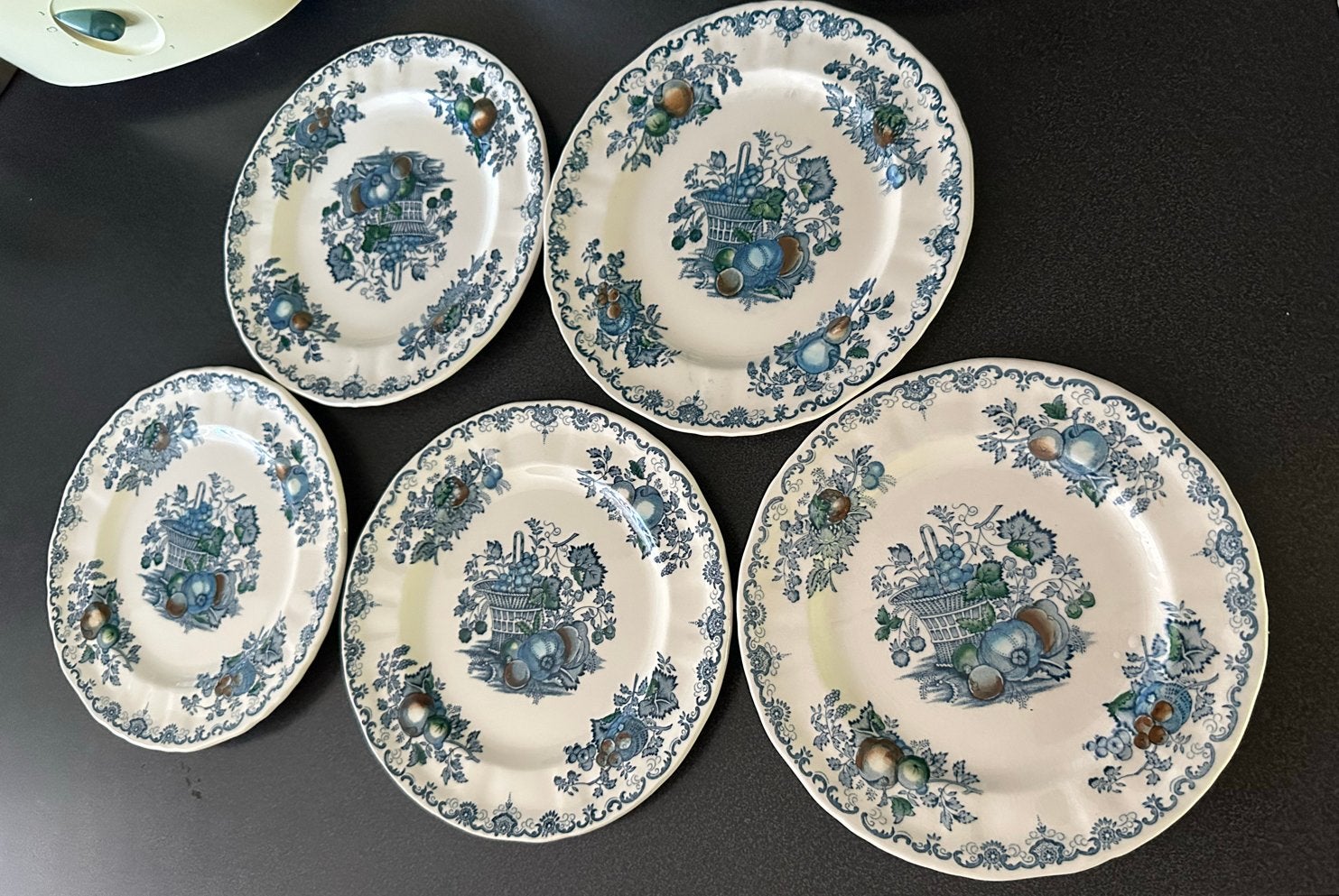 Set van 5 Mason's Fruit Basket borden, Ophalen