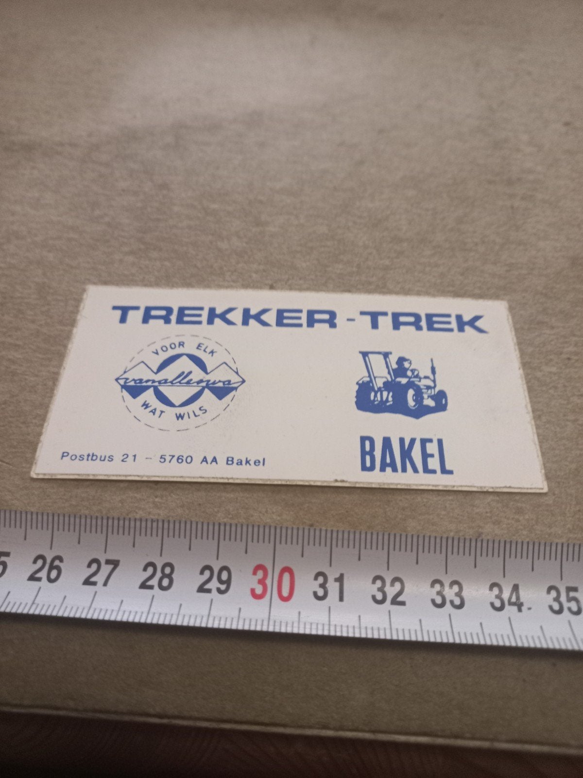 Vintage Trekker-Trek Bakel sticker, Ophalen of Verzenden