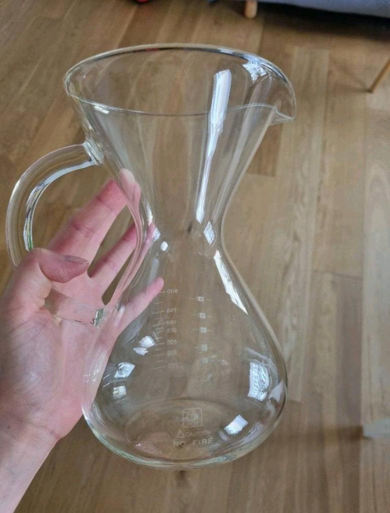 Glazen koffiekan 800ml - Chemex/Melitta stijl, Witgoed en Apparatuur, Koffiezetapparaten, Ophalen, Gebruikt, Overige modellen