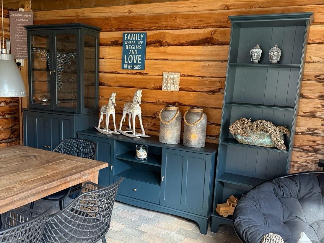 Complete Woonkamer Set: Kast, Dressoir en Boekenkast, Ophalen, Gebruikt, 200 cm of meer, Met lade(s)