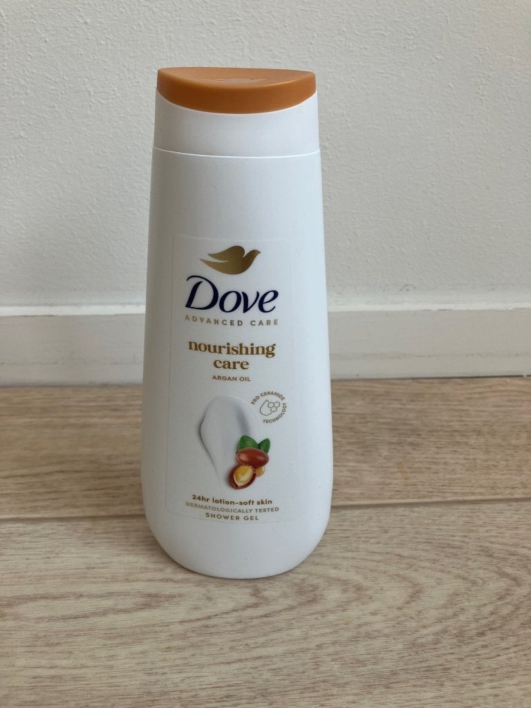 Dove nourishing care argan oil shower gel 400ml, Ophalen of Verzenden, Nieuw, Bad & Douche