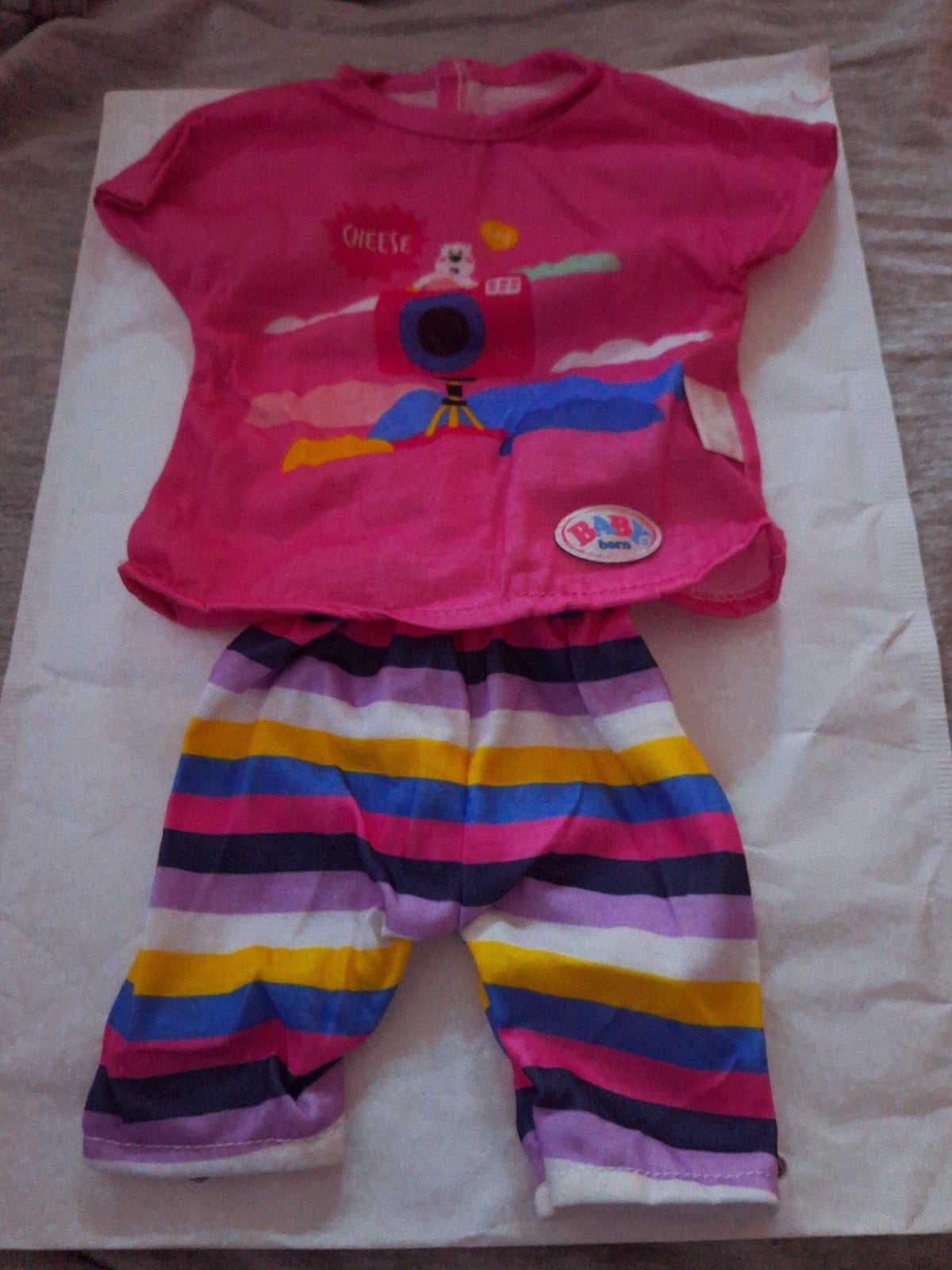 Baby Born Pop Meisje 43 Cm Roze - Gestreepte Pakje. Nieuw., Ophalen of Verzenden, Nieuw