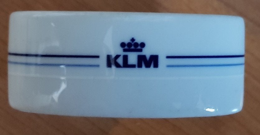KLM servetring met logo KLM - porselein - jaren 50/60 - IGST, Ophalen of Verzenden, Gebruikt, Overige typen