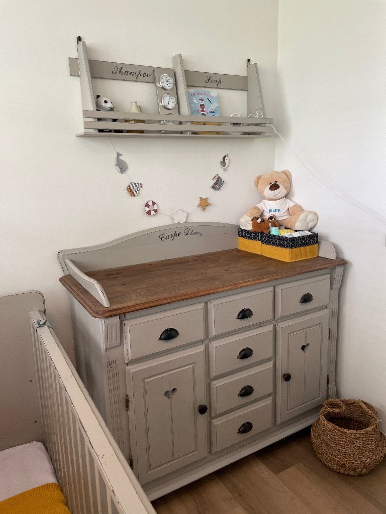 Landelijke brocante babykamer - complete set, Ophalen, Gebruikt, Jongetje of Meisje