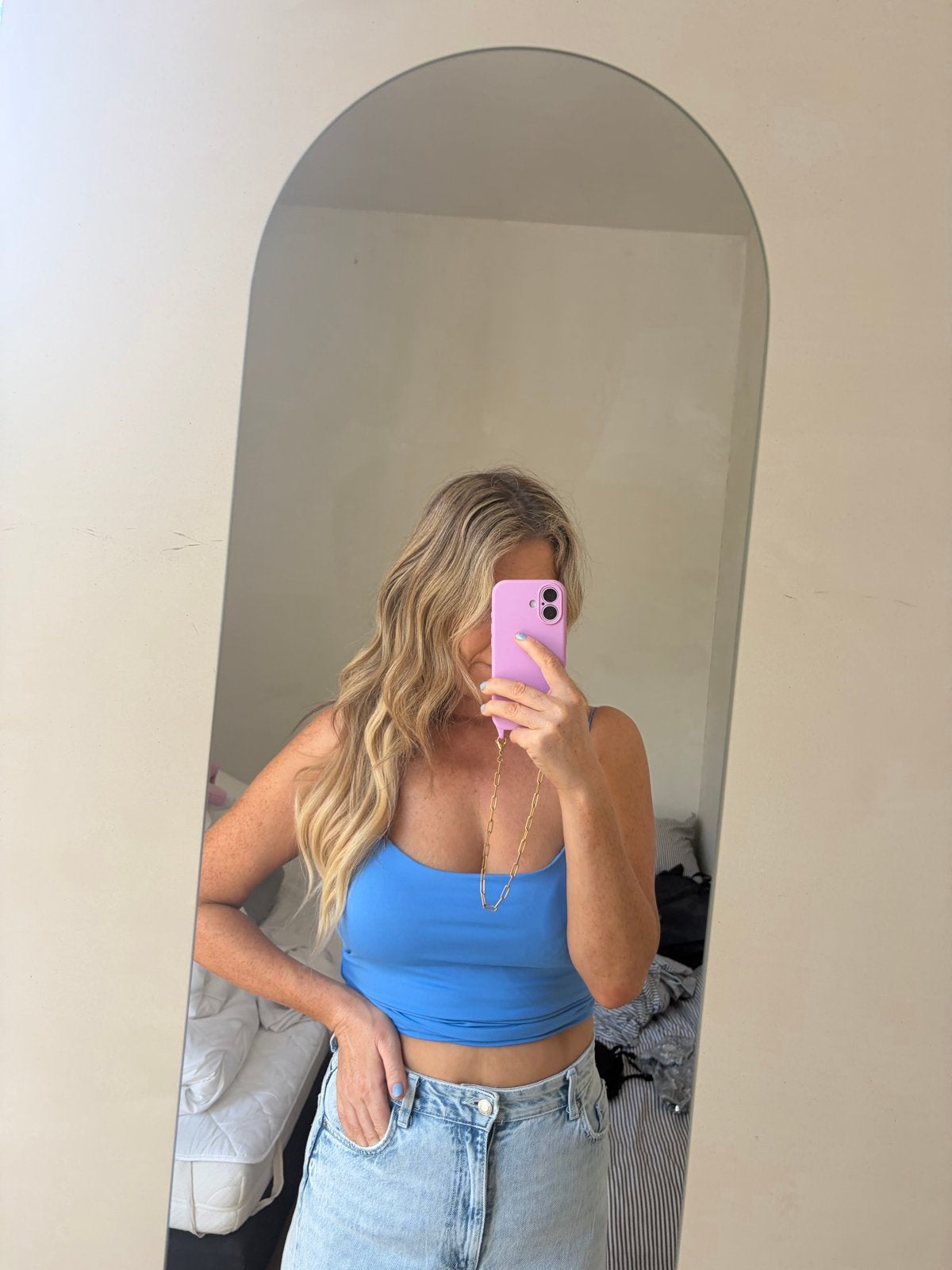 Blauwe crop top, Blauw, Ophalen of Verzenden, Zo goed als nieuw, Maat 36 (S)