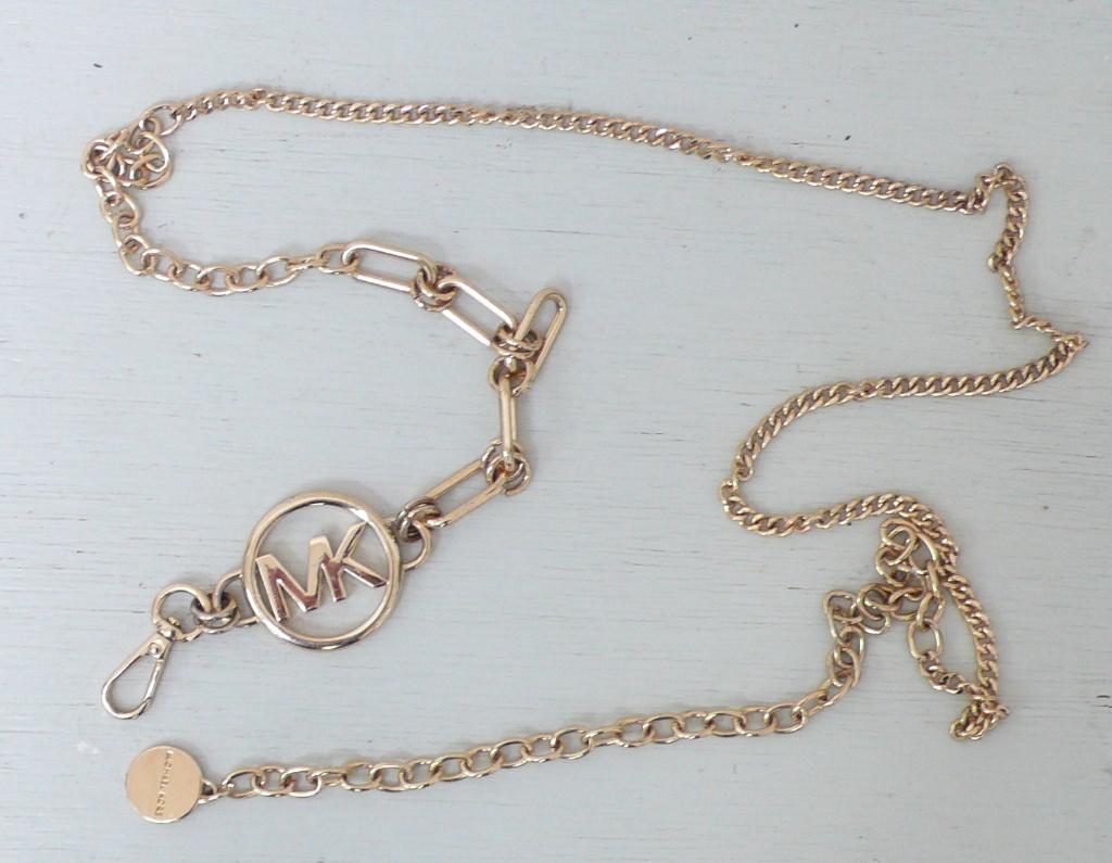 Michael Kors goudkleurige metalen verstelbare riem, Minder dan 3 cm, 90 tot 100 cm, Heupriem, Ophalen of Verzenden