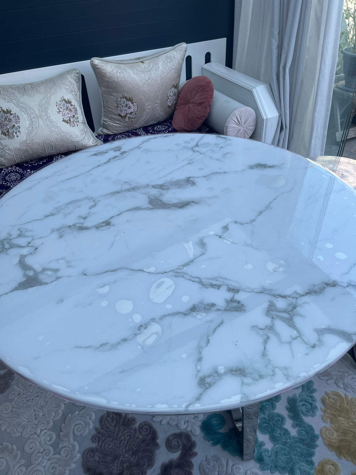 Eettafel marmer, Ophalen of Verzenden, Zo goed als nieuw, Rechthoekig, 50 tot 100 cm