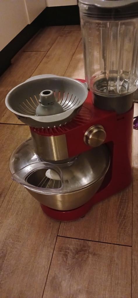 Kenwood keukenmachine + blender compleet rood, 4 liter of meer, Ophalen of Verzenden, Refurbished, 3 snelheden of meer