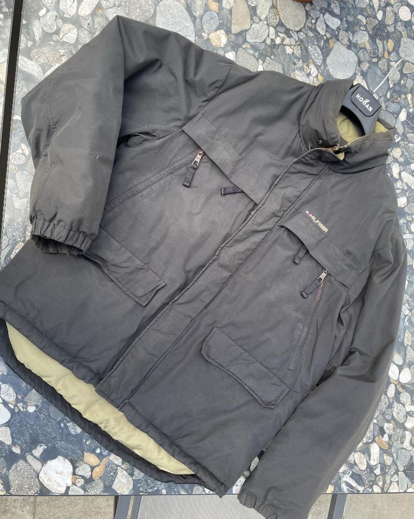 Winterjas Tommy Hilfiger, Kleding | Heren, Jassen | Winter, Gedragen, Maat 48/50 (M), Grijs, Ophalen of Verzenden