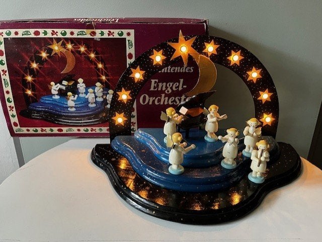 Vintage engel orkest met verlichting/schwibbogen, Diversen, Ophalen of Verzenden, Gebruikt