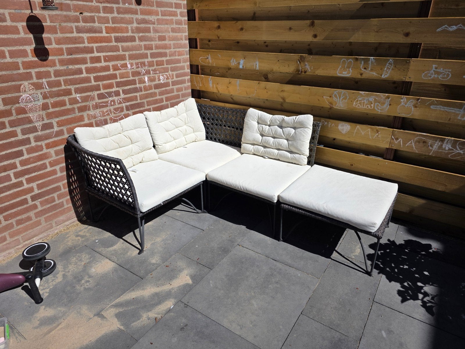 Loungeset IKEA JUTHOLMEN, Ophalen of Verzenden, Gebruikt, 4 zitplaatsen, Loungeset