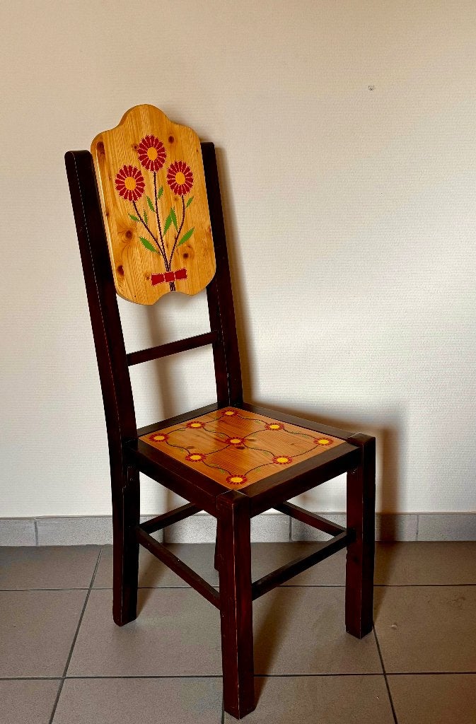 Boho woody chair, Ophalen, Gebruikt, Bruin, Geen