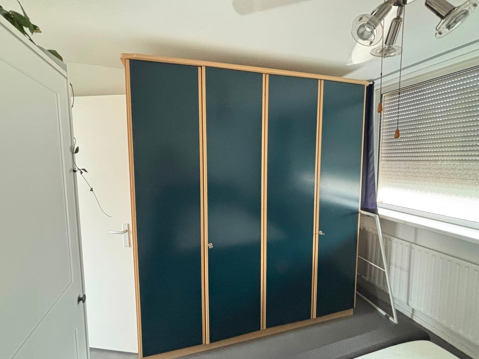 Kledingkast met planken en hangruimte, Ophalen, Gebruikt, 50 tot 75 cm, 200 cm of meer