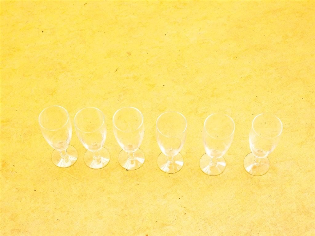 6 kristal wijnglas 30572, Gebruikt, Ophalen of Verzenden, Bord(en), Overige stijlen