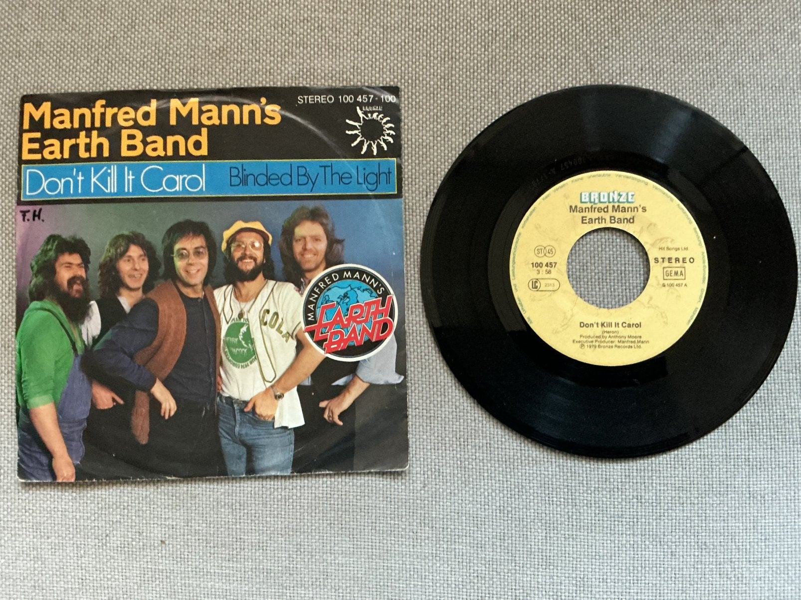 Manfred Mann’s Earth Band single vinyl. Don’t kill it Carol., Cd's en Dvd's, Vinyl | Rock, Ophalen of Verzenden, Zo goed als nieuw
