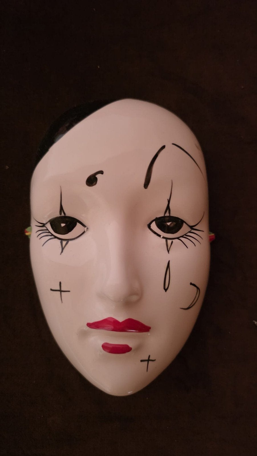 Nieuw porselein Pierrot Masker - Wanddecoratie, Ophalen of Verzenden, Nieuw
