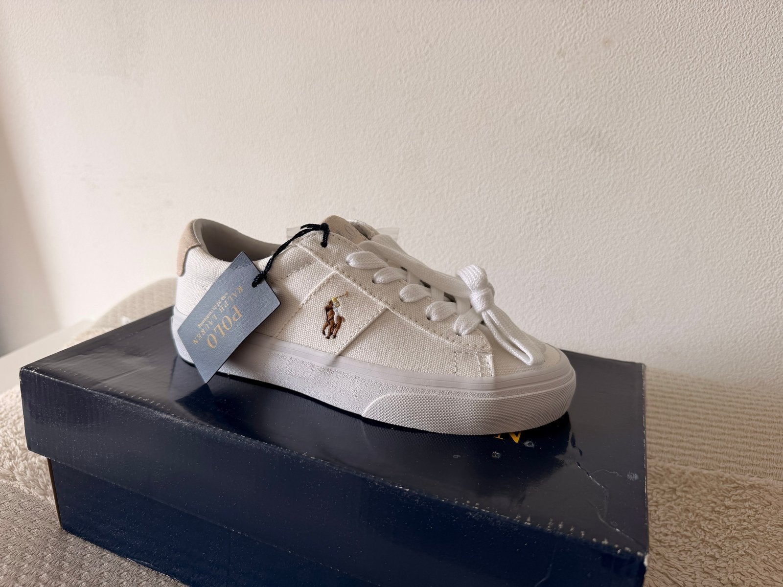 Polo Ralph Lauren Sayer Canvas sneakers - NIEUW, Ophalen, Wit, Nieuw, Sneakers of Gympen