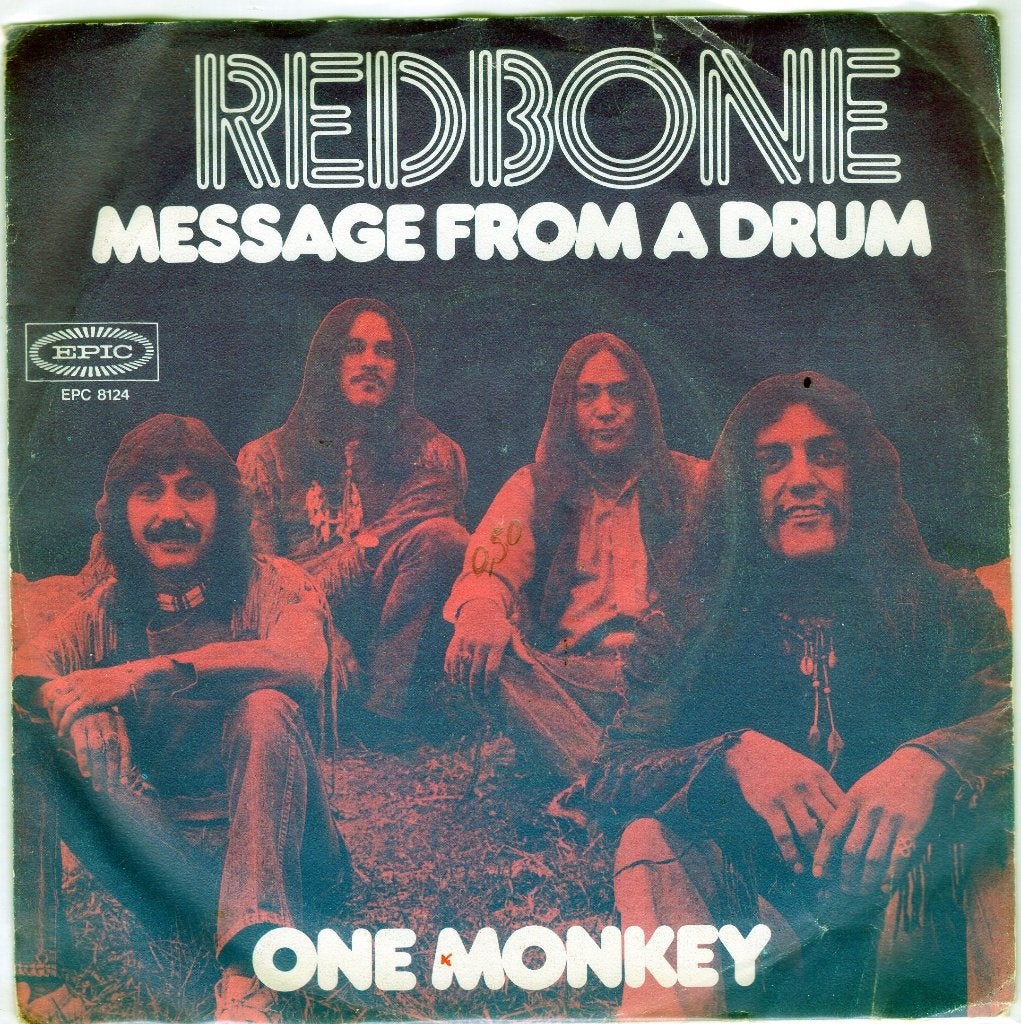 REDBONE  -  Message from a drum, Gebruikt, 7 inch, Pop, Fotohoes