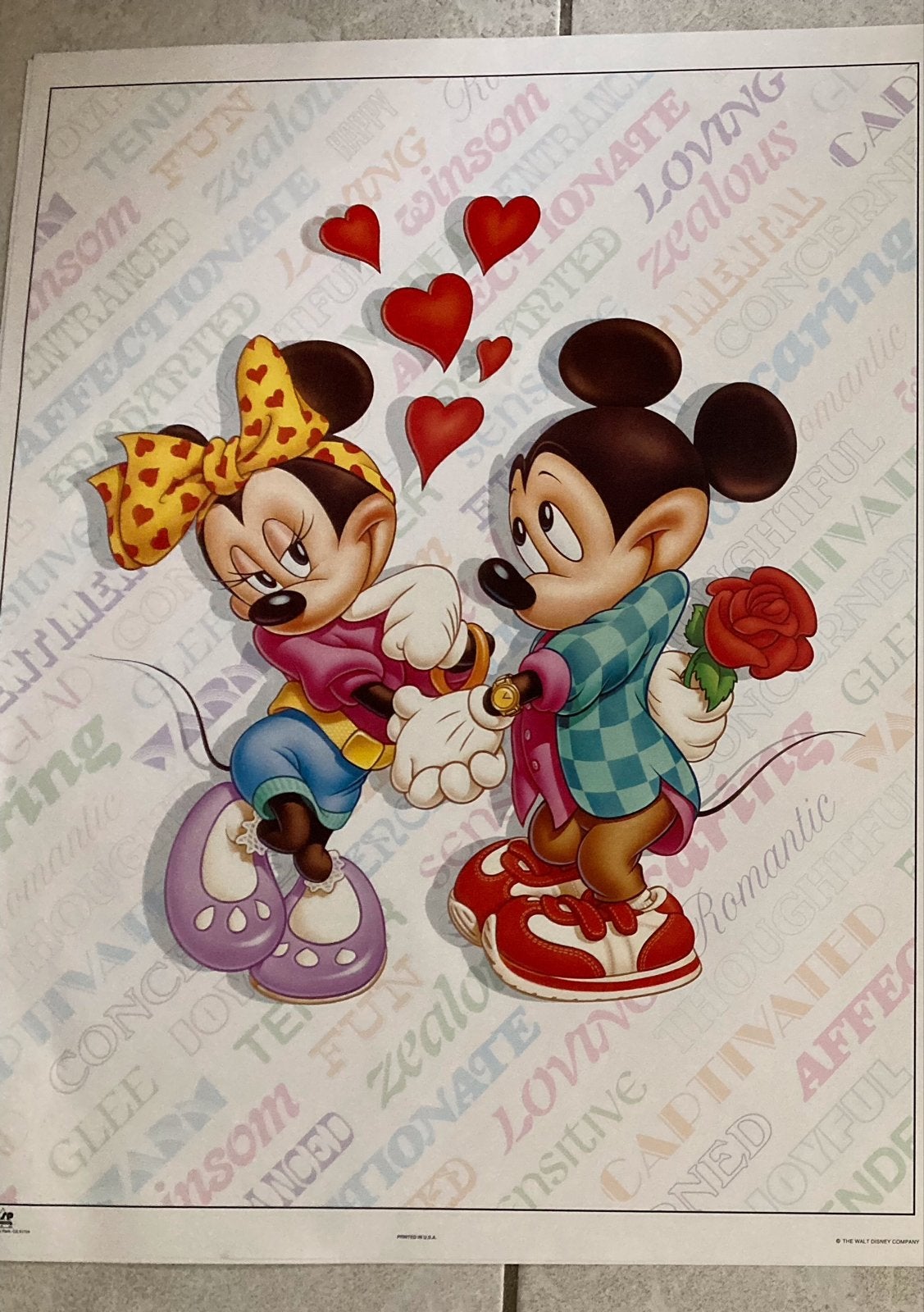 Set van 5 Vintage Disney Mickey Mouse Posters, Ophalen of Verzenden, Mickey Mouse, Nieuw, Plaatje of Poster
