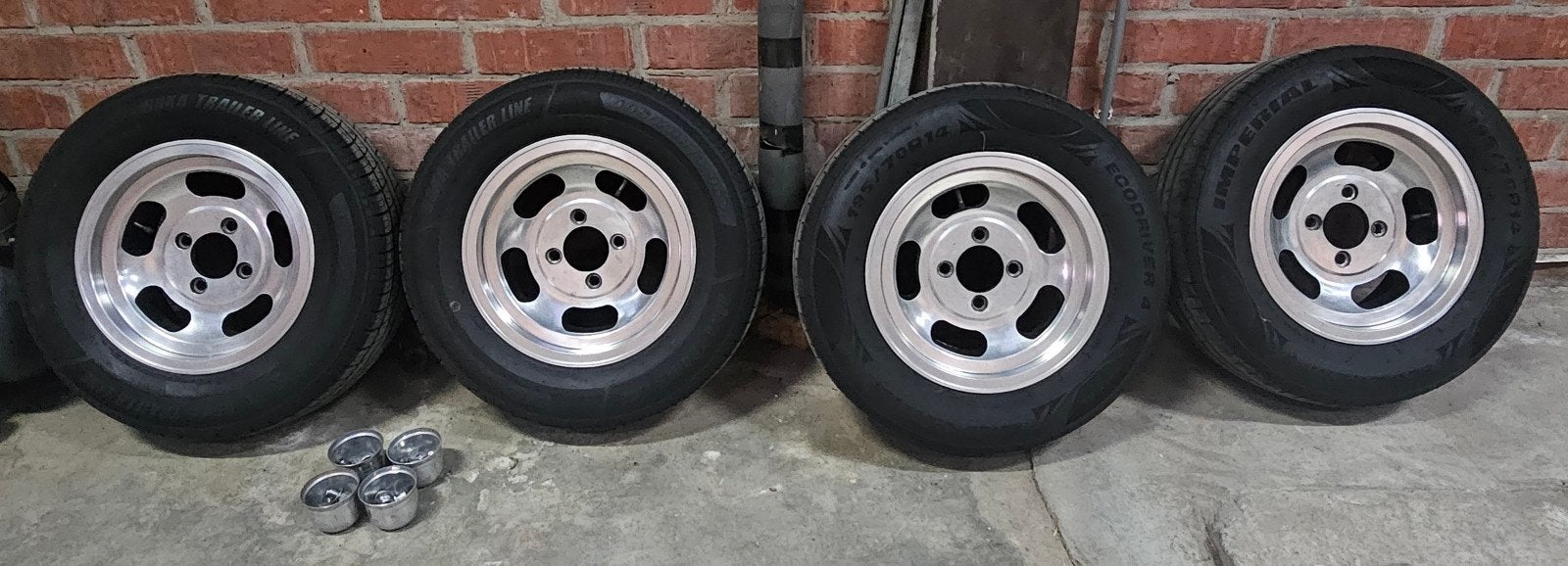 Datsun 240Z klassieke Slot Mag velgen 14x6J 4x114.3 + banden, Ophalen, Gebruikt, Overige automerken