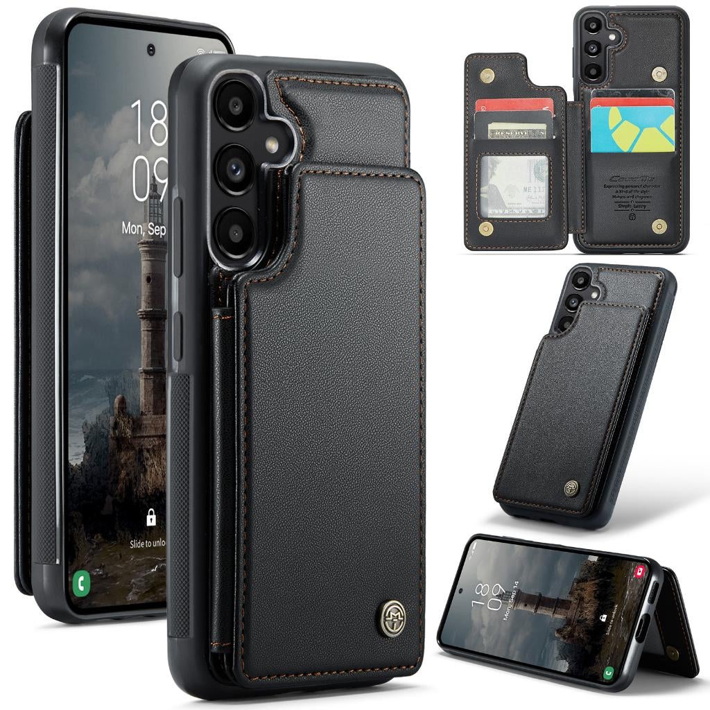 C22 Luxe Portemonnee Backcover voor Galaxy A55 _ Zwart, Verzenden, Nieuw, Hoesje of Tasje
