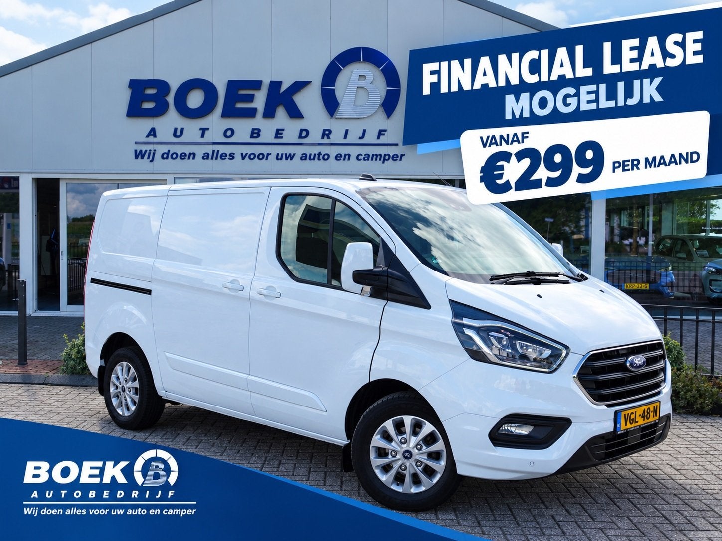 Ford Transit Custom 280 2.0 TDCI 170PK AUTOM. L1H1 Limited T, Stof, Euro 6, 4 cilinders, Wit